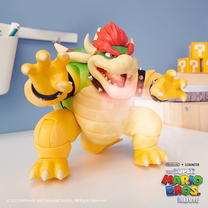 SUPER MARIO 7" Bowser Figure with Fire Breathing Effect