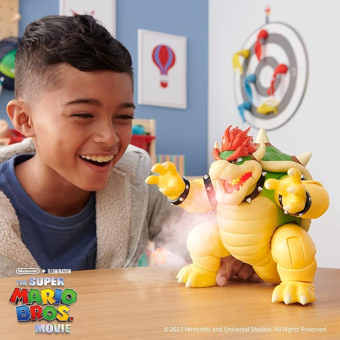 SUPER MARIO 7" Bowser Figure with Fire Breathing Effect