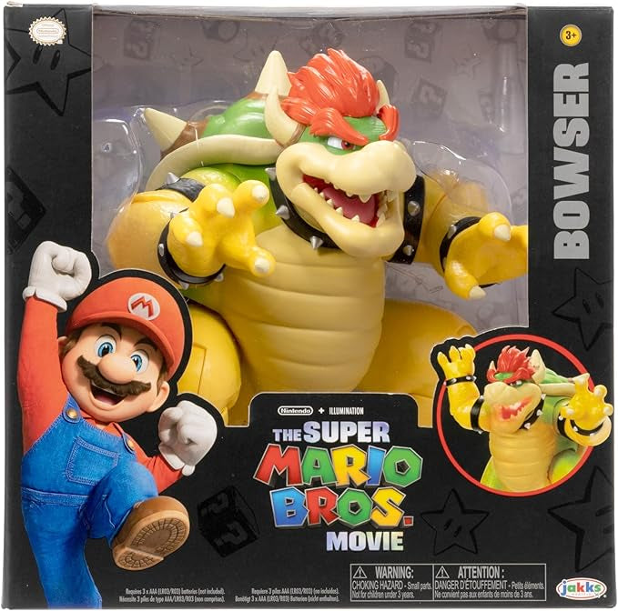 SUPER MARIO 7" Bowser Figure with Fire Breathing Effect