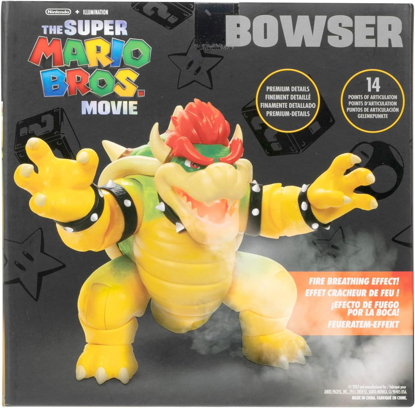 SUPER MARIO 7" Bowser Figure with Fire Breathing Effect