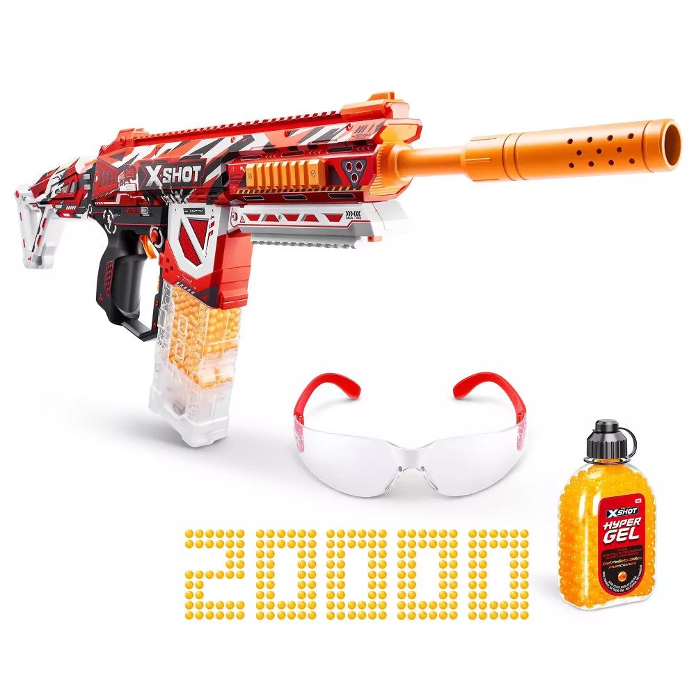 X-Shot Hyper Gel Large Blaster 20000 Pellets Rechargeable Battery Motorized