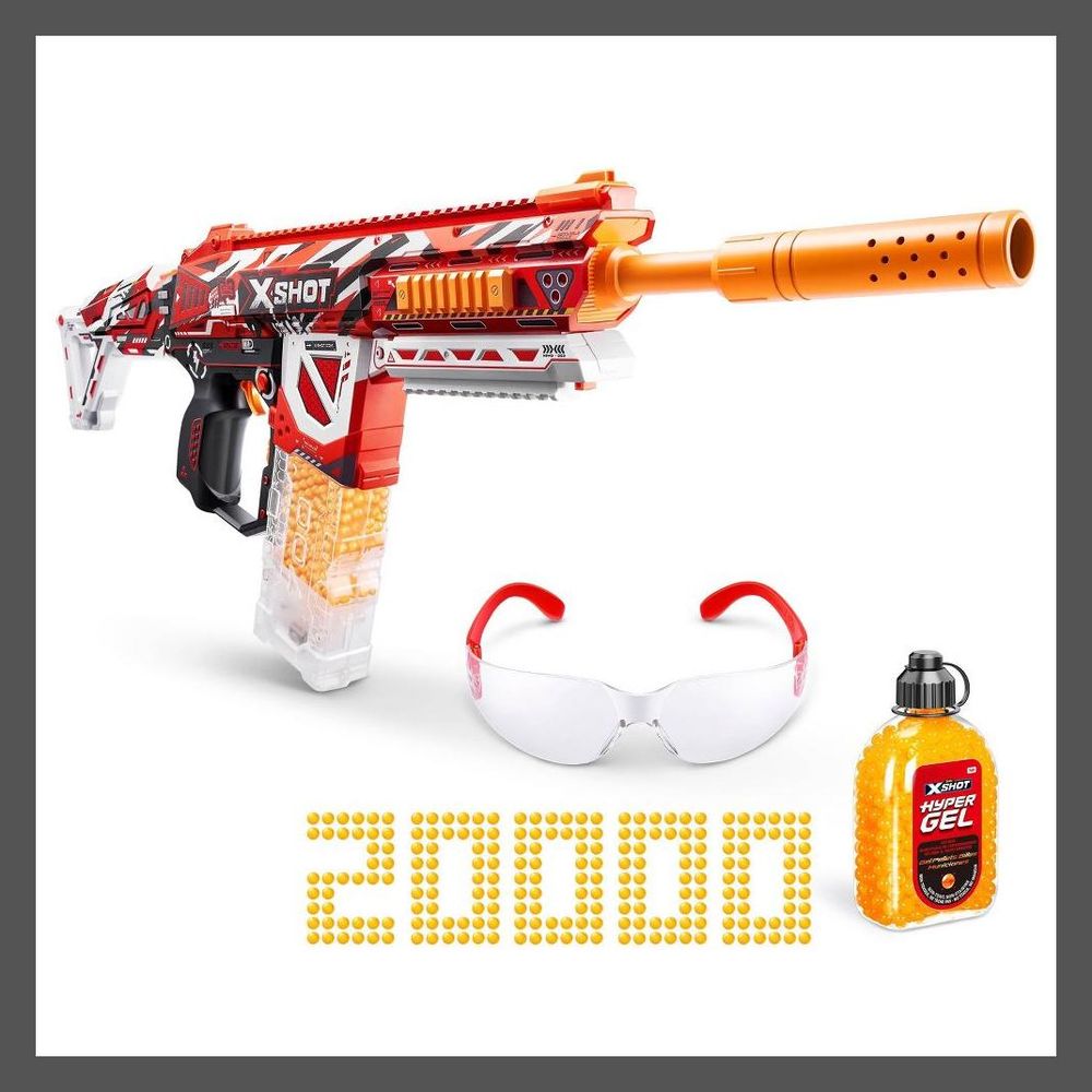 X-Shot Hyper Gel Large Blaster 20000 Pellets Rechargeable Battery Motorized