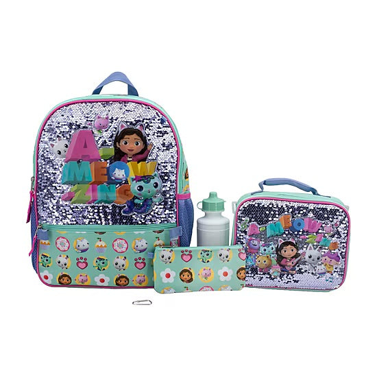 Gabby Cats 5-Piece Backpack Set