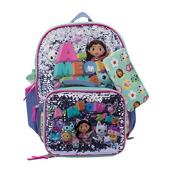 Gabby Cats 5-Piece Backpack Set