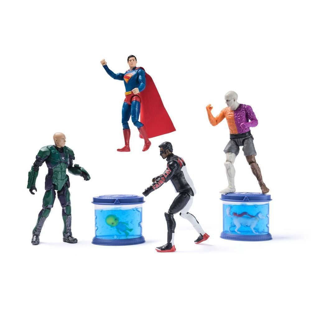 4-Pack DC Comics Superman TRGX Action Figure Set 6"