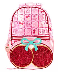 Rainbow Sugar Girls' Backpack, Calculator and Strawberry Shaped Lunch Box, 3-Piece Set