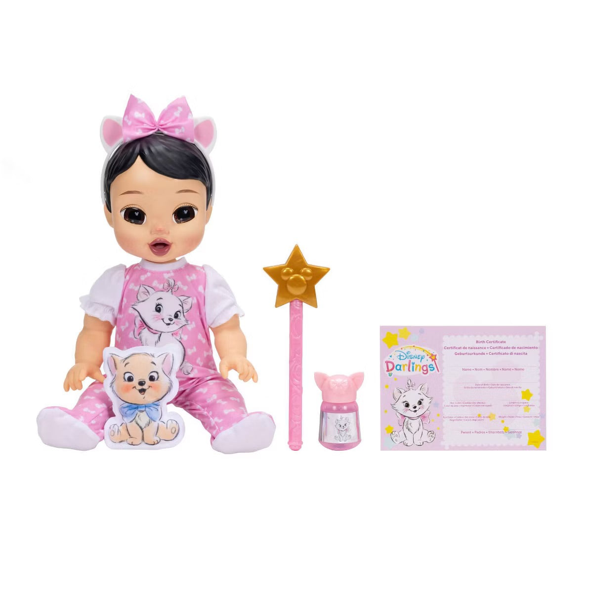 Disney Darlings Deluxe Feature Doll Marie - Black Hair Brown Eyes