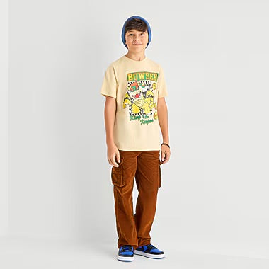 Super Mario Bowser Crew Neck Short Sleeve Regular Fit Graphic T-Shirt
