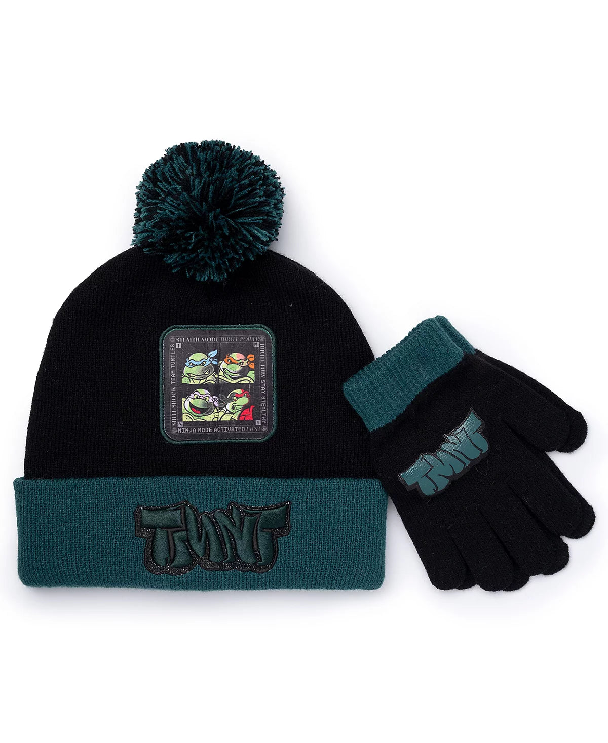Teenage Mutant Ninja Turtles Big Boys' Beanie and Gloves, 2-Piece Set