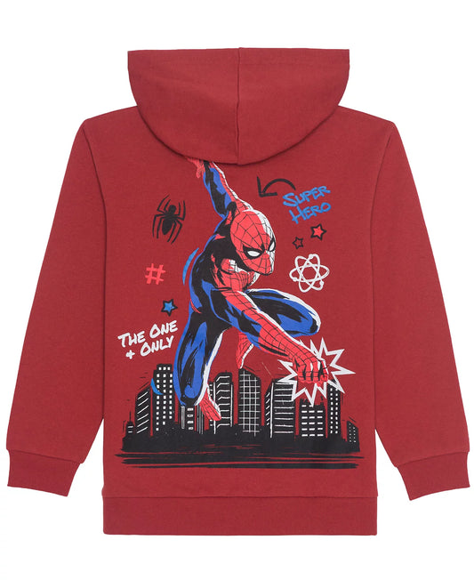 Spider-Man Boys Printed Hooded Sweatshirt