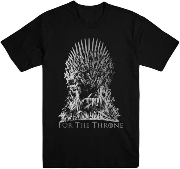 Game Of Throne Silver Foil Throne Tee Mens XL