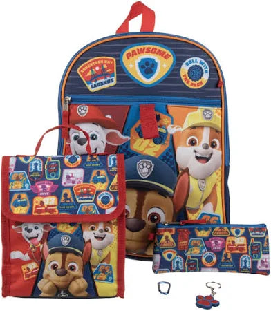 Paw Patrol 5 Piece Backpack Set